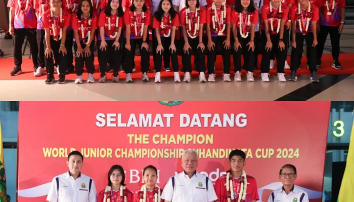 Tim Bulutangkis Indonesia Juara Piala Suhandinata Disambut Meriah