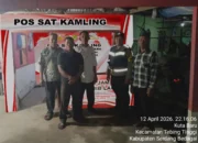 Sambang Pos Satkamling, Bhabinkamtibmas Polsek Tebing Tinggi Sampaikan Pesan Kamtibmas