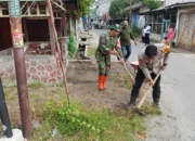 Polsek Padang Hulu Ikuti Gotong Royong di Pasar Gambir